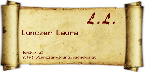 Lunczer Laura névjegykártya